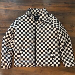 Vans Foundry Print Checkered Black and White Puffer Jacket